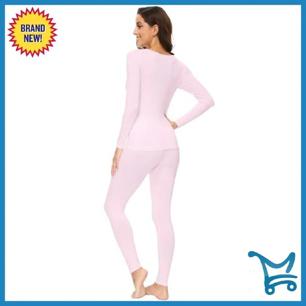 Thermal Long Johns Set Bamboo Viscose Base Layer Top Pants S-3X